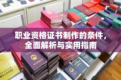 大通职业资格证书制作的条件，全面解析与实用指南